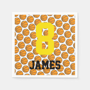 Serviette En Papier Basketball Enfants Nom personnalisé Numéro Sports