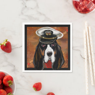 SERVIETTE EN PAPIER BASSET HOUND
