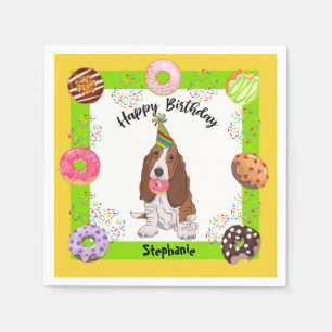 Serviette En Papier Basset Hound chien Anniversaire de la fête Napkin
