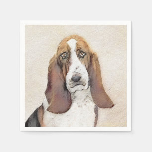 Serviette En Papier Basset Hound Peinture - Cute Original Chien Art