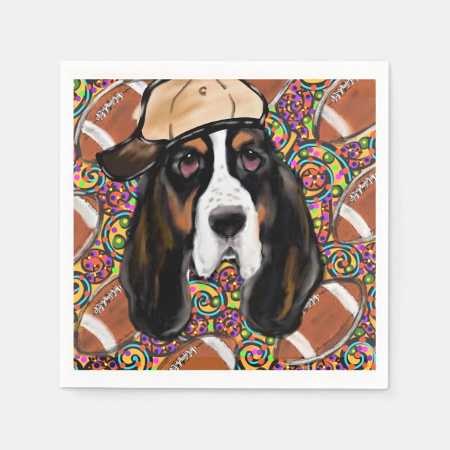 Serviette En Papier Bassett Hound (Devant)