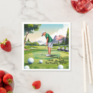 Serviette En Papier Bassin d'anniversaire sur le vert