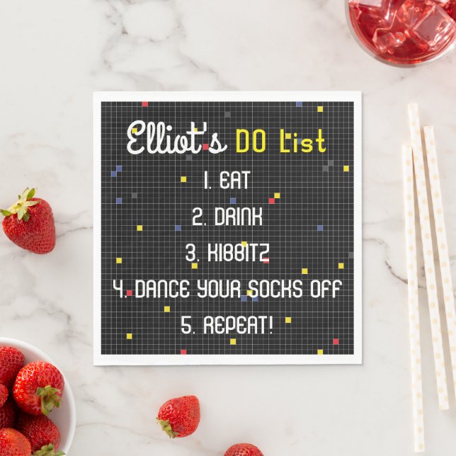 Serviette En Papier Bat Bar Mitzvah Jeu Sur (En situation)