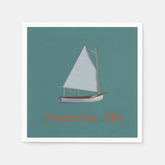 Serviette En Papier Bateau de chat Nantucket. Serviettes Cocktail Sail