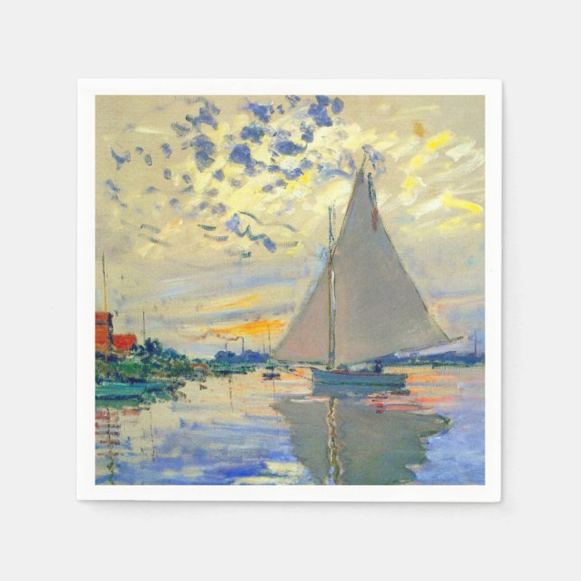 Serviette En Papier Bateau Monet au Petit-Gennevilliers (Devant)