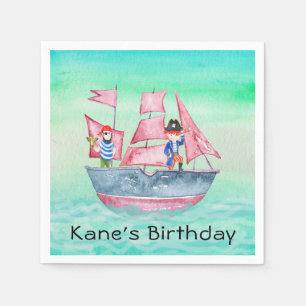 Serviette En Papier Bateau pirate et pirates pour enfants Anniversaire
