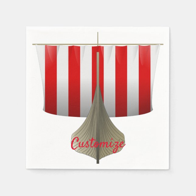 Serviette En Papier Bateau Viking Thunder_Cove (Devant)