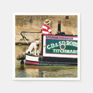 SERVIETTE EN PAPIER BATEAUX CANAL UK