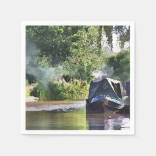 SERVIETTE EN PAPIER BATEAUX DE CANAL