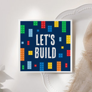 Serviette En Papier Bâtiment Blocks Boy Birthday