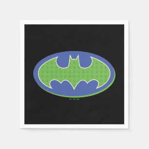 Serviette En Papier Batman   Symbole pourpre et vert