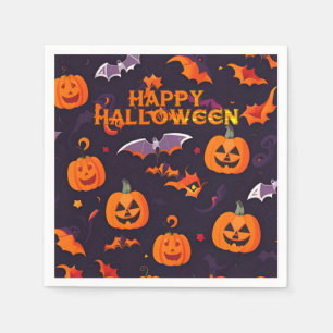Serviette En Papier Bats Citrouille Et Bats