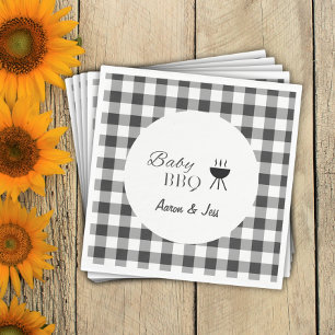 Serviette En Papier BBQ Rustique Plaid Genre Papier Neutre Napkin