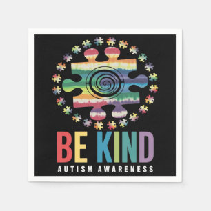 Serviette En Papier Be Kind Sensibilisation sur l'autisme Conception c