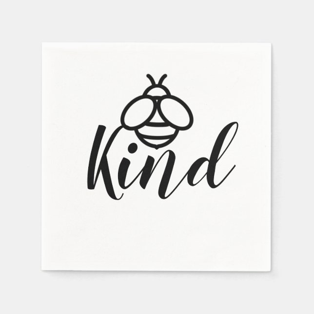 Serviette En Papier Be Kind simple jolie conception d'abeilles miel (Devant)