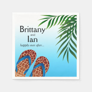 Serviette En Papier Beach Flip Flops Mariage Cocktail Party