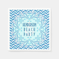 Beach Party Art déco Shell et Herringbone Custom