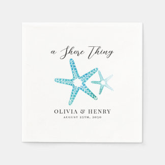 Serviette En Papier Beach Wedding "A Shore Thing" Starfish