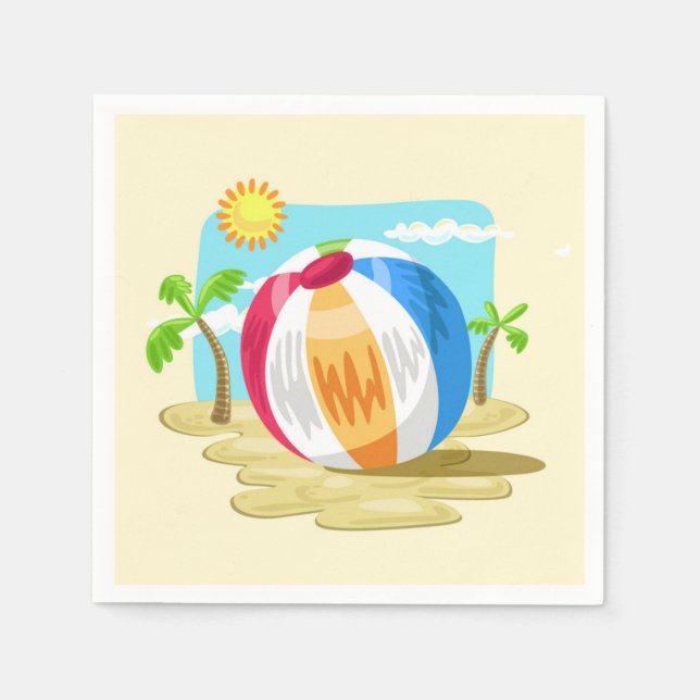 Serviette En Papier Beachball (Devant)
