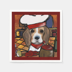 SERVIETTE EN PAPIER BEAGLE CHEF