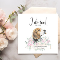 Beagle Chien Mariage Cocktail Napkins