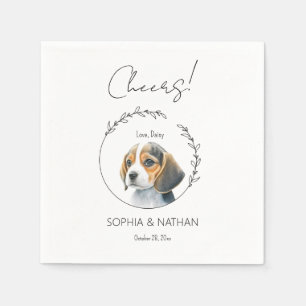 Serviette En Papier Beagle simple Chien Chien Mariage Cocktail Napkins