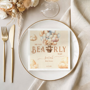 Serviette En Papier Bearly Wait Genre Neutre Teddy Bolos Ours