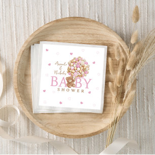 Serviette En Papier Bearly Wait Minimale Pink Gold Bear Thème