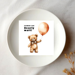 Serviette En Papier Bearly wait thème baby shower Papier Napkin