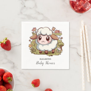 Serviette En Papier Beau Baby shower de moutons de la ferme
