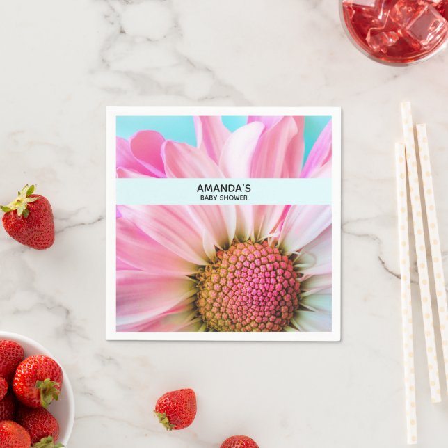 Serviette En Papier Beau Baby shower photo Rose Flower Up (En situation)