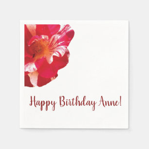 Serviette En Papier Beau Cocktail Rose rouge Napkin