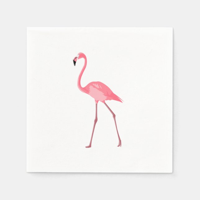 Serviette En Papier Beau Flamant rose rose (Devant)