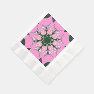Serviette En Papier Beau motif de teinte violet rose bébé monogramme