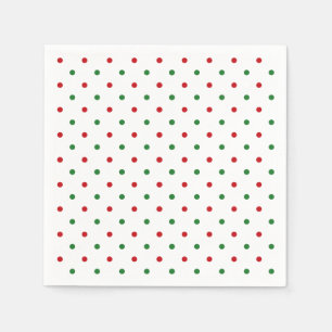Serviette En Papier Beau rouge blanc vert polka point motif vacances