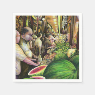 Serviette En Papier Beaucoup d'hommes, beaucoup de melons, Budapest