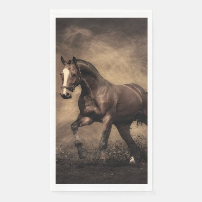 Serviette En Papier Beautiful horse throw pillow (Devant)