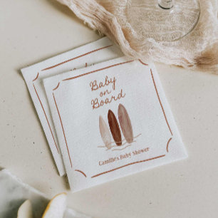 Serviette En Papier Bébé à bord de Boho Beach