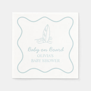 Serviette En Papier Bébé à bord doodle Planche de surf Baignade Baby S