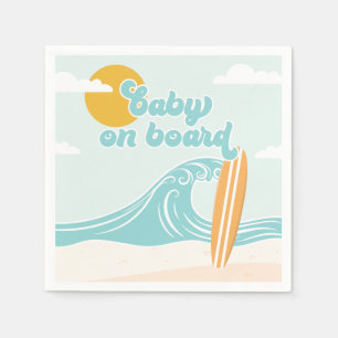 Serviette En Papier Bébé à bord Surf Beach Baby shower