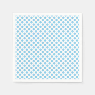 Serviette En Papier Bébé Bleu sur papier Pois blanc de taille moyenne