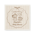 Bébé brasse Baby shower café Napkin