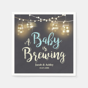 Serviette En Papier Bébé brasse Baby shower couples serviettes Garçon