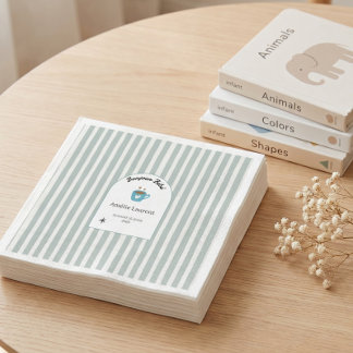 Serviette En Papier Bébé Café Est Infusé Baby Shower Moderne Viral