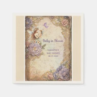 Serviette En Papier Bébé dans le baby shower en fleur