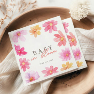 Serviette En Papier Bébé d'été en fleurs Fleur sauvage floral