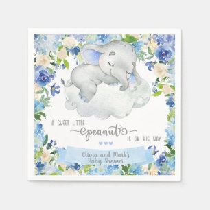 Serviette En Papier Bébé éléphant & serviettes de baby shower de n