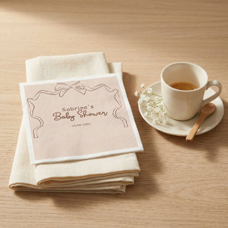 Serviette En Papier Bébé en cours de brassage, Baby Shower Café dessin