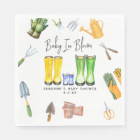 Bébé en fleur Bleu Pluie Bottes Jardin Baby shower