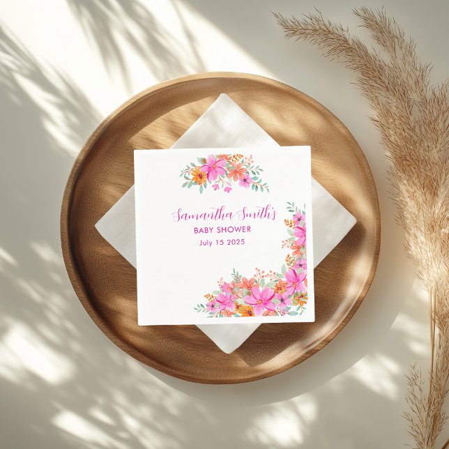 Serviette En Papier Bébé en Fleur douche fleurie d'été (Créateur téléchargé)